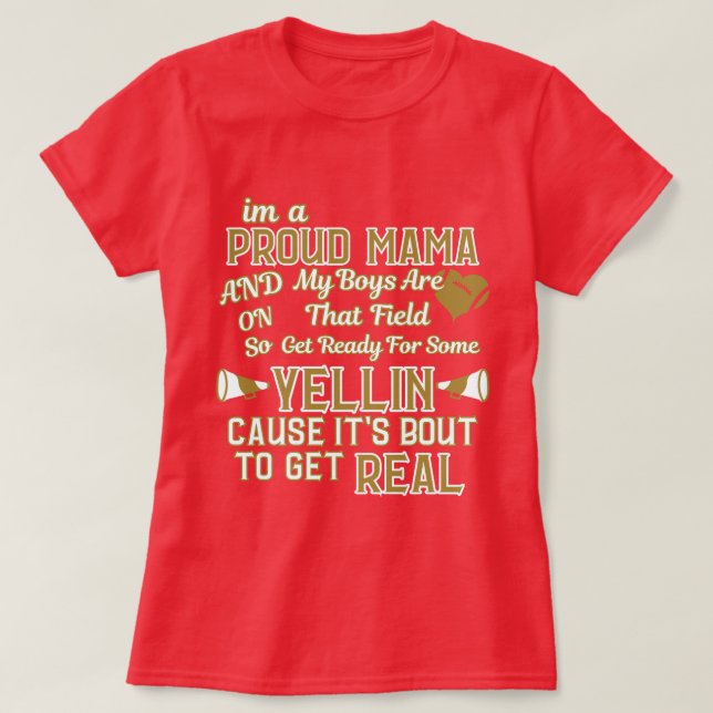 Ammo Apparel USA Im A Proud Mama Woman T-Shirt (Design vorne)