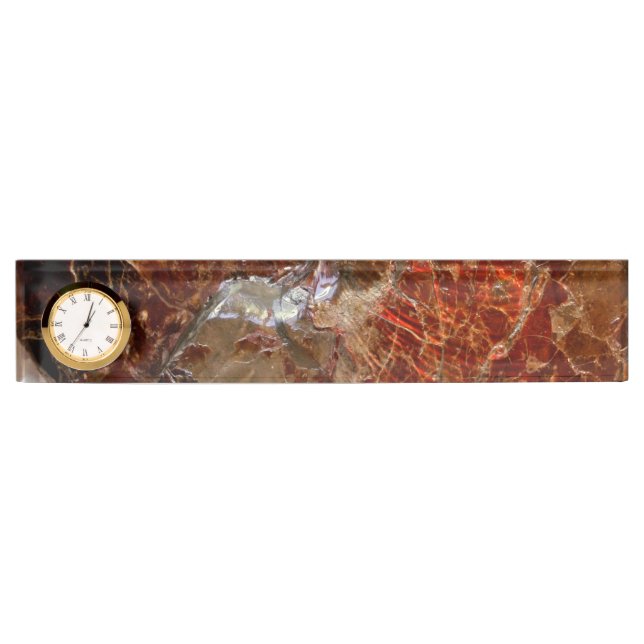 Ammolite Ammonit Namensplakette (Vorderseite)