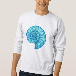 Ammonit-Fossil – Neon-Spiralverzerrung Sweatshirt