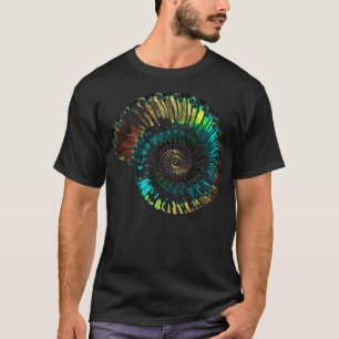 Ammonit Fossil Vector Opaleszenz Glasmuster T-Shirt
