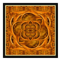 Ammonit II Edelstein Fraktal Art Poster
