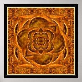 Ammonit II Edelstein Fraktal Art Poster