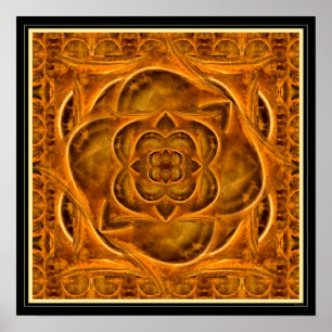 Ammonit II Edelstein Fraktal Art Poster