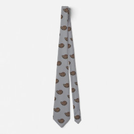 Ammonite Fossil Foto auf grauem Neck Tie Krawatte