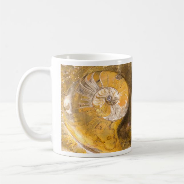 Ammonite Fossil Kaffeetasse (Links)