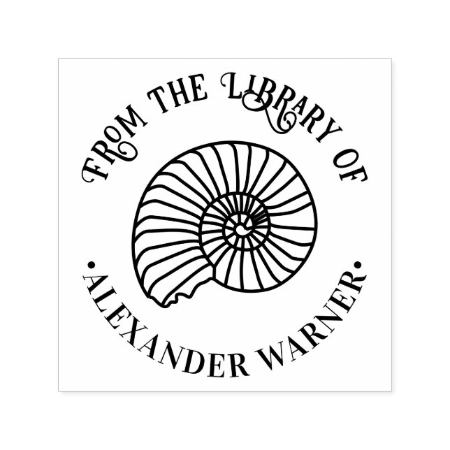 Ammonite Fossil Muschel Seashore Beach Library Buc Permastempel (Design)