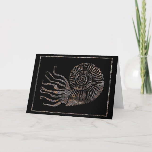 Ammonite Fossil Talking Canyons, New Mexico Card Karte (Vorderseite)