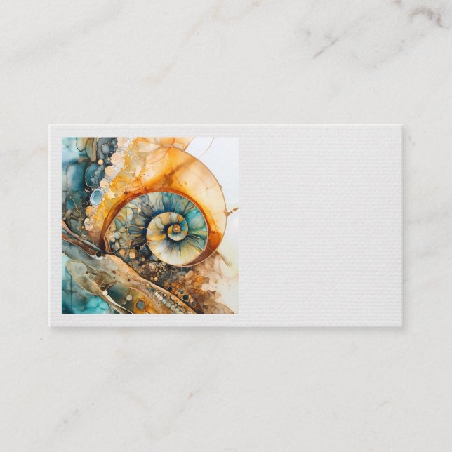 Ammonite Gem Fossil Business Card Visitenkarte (Vorderseite)