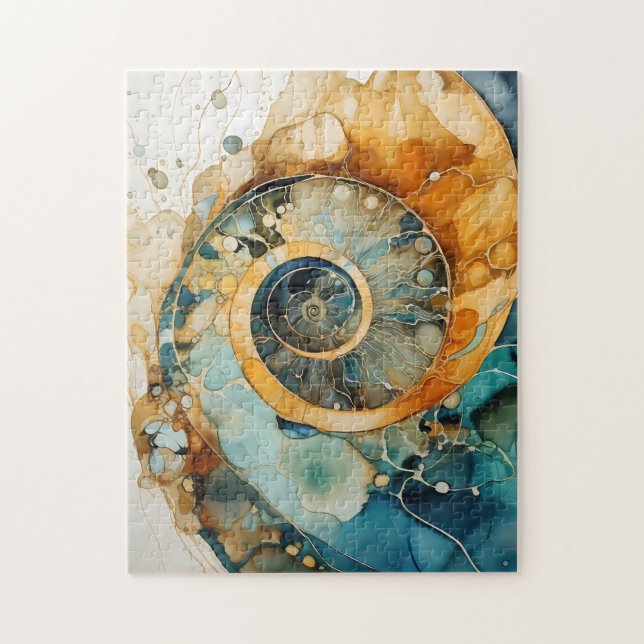 Ammonite Gem Fossil Puzzle (Vertical)