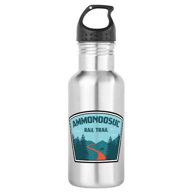 Ammonoosuc Rail Trail New Hampshire Edelstahlflasche (Vorderseite)