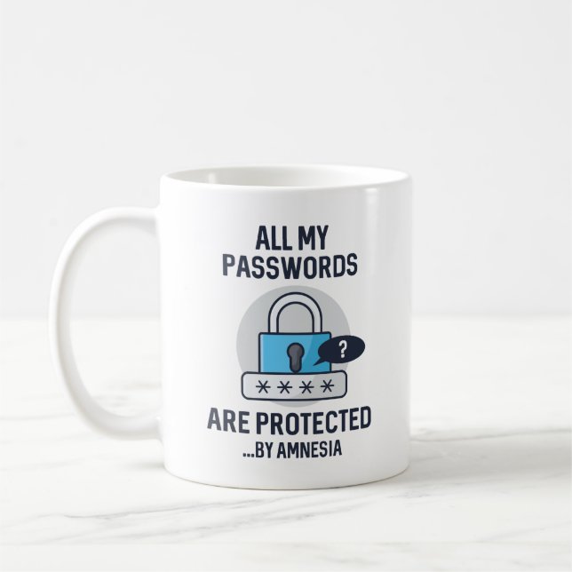 Amnesia Passwords Kaffeetasse (Links)