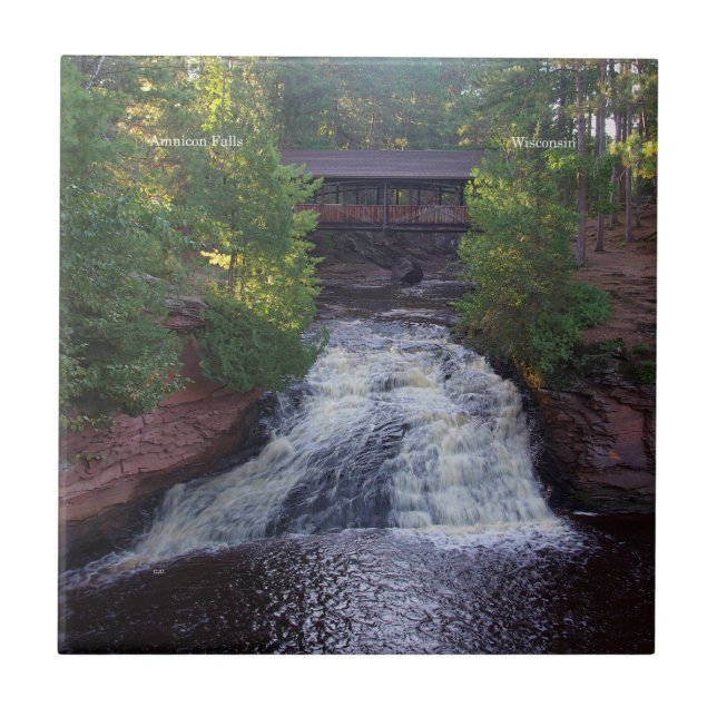 Amnicon Falls tile Fliese (Vorderseite)