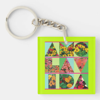 AMO LA VIDA Blue Green Floral Lime Rim