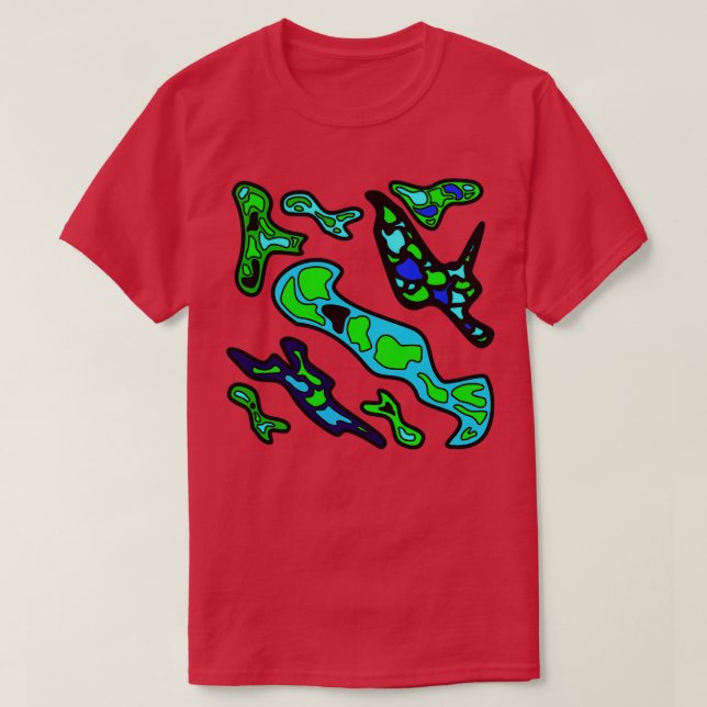 Amöbenlandschaft T-Shirt (Design vorne)