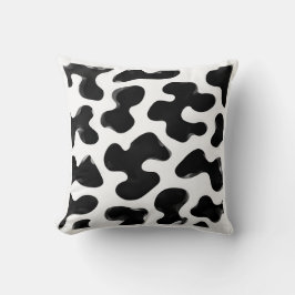 Amoeba Negative Space Monochromatic Pattern Kissen
