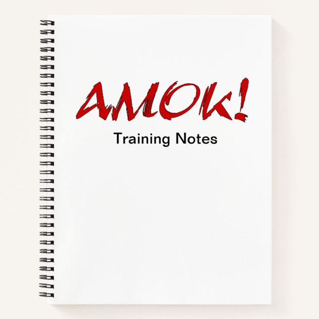 AMOK Training Notebook Notizbuch (Vorderseite)
