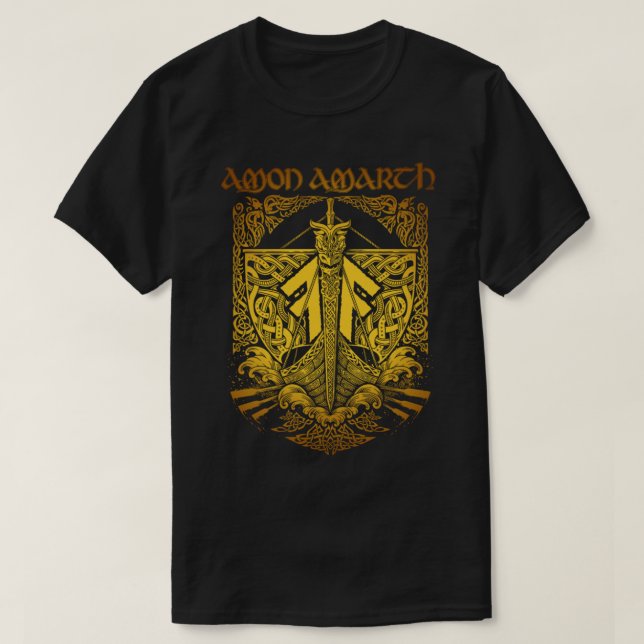 Amon Amarth Retro-Style Fandesign T-Shirt (Design vorne)