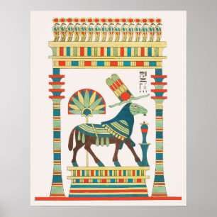 Amon-ra Illustration von Pantheon Ägyptien Poster