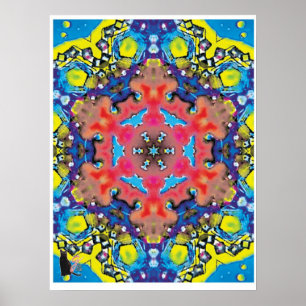 Amonium Kinetic Collage Kaleidoscope Poster