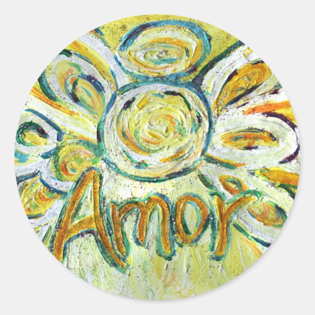 Amor Angel Inspiration Word Art Autocollants perso (Devant)