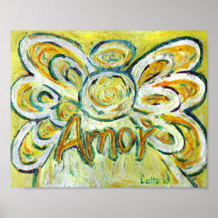 Amor Angel Inspiration Word Art Print Poster