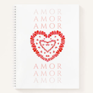 AMOR-ESPAGNOL AMOUR 8.5x11 Carnet Spiral