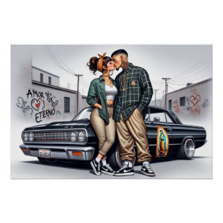 Amor Eterno Cholo Liebe Couple Poster