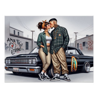 Amor Eterno Cholo Liebe Couple Poster