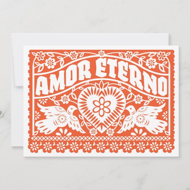 Amor Eterno Papel Picado Banner Invitation (Dos)