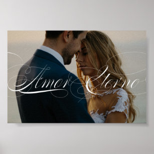 Amor Eterno Spanish Liebe Couple Newlywed Foto Poster