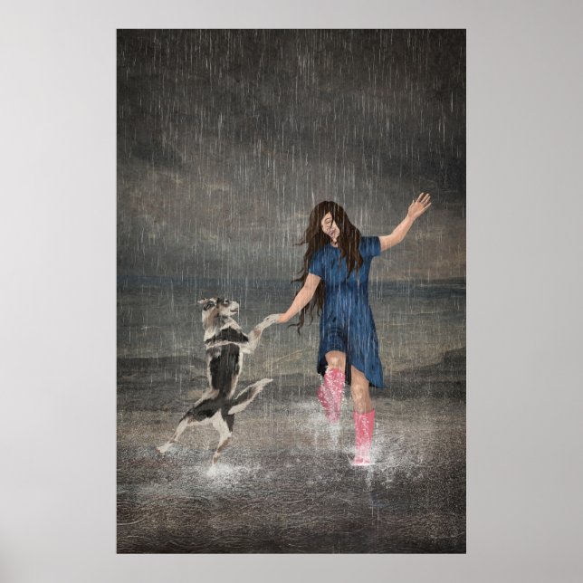 Amor Fati oder tanzen im Regen Poster (Vorne)
