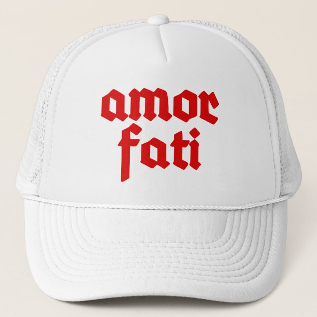 Amor Fati (rot) Truckerkappe (Vorderseite)