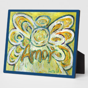 Amor Inspirational Angel Word Malgedicht Plaque Fotoplatte