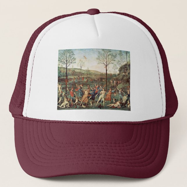 Amor Kampf gegen Keuschheit durch Perugino Pietro Truckerkappe (Vorderseite)