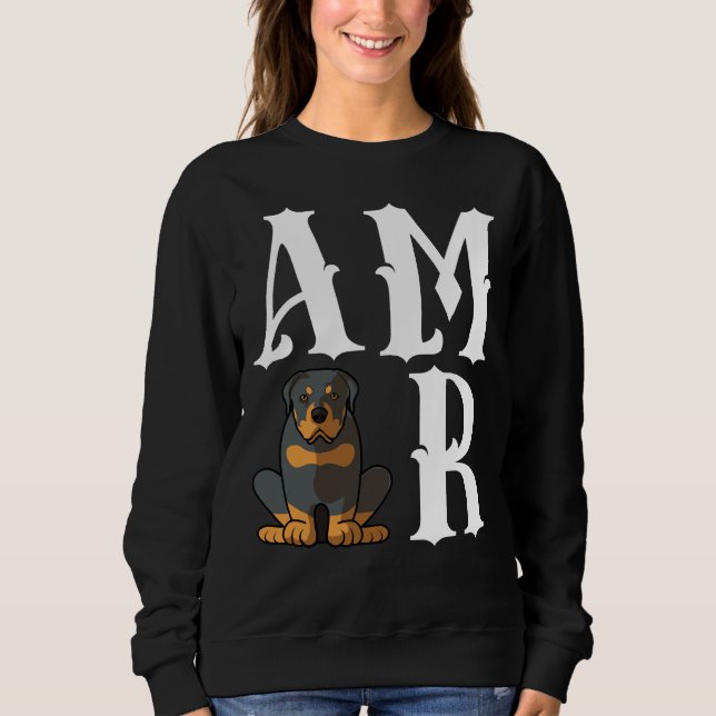 Amor Liebe Rottweiler Dog Mama Sweatshirt (Vorderseite)