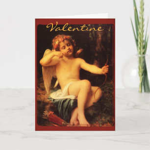 Amor mit Bogen-Kunst-Bild-Valentinsgruß Feiertagskarte