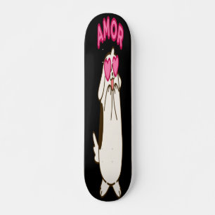 Amor - Niedlicher weißer Hund Skateboard
