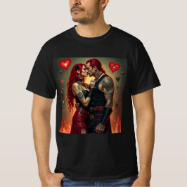 Amor Oscuro: Pasión Gótica entre Llamas T-Shirt