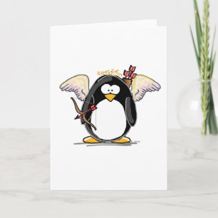 Amor-Pinguin Feiertagskarte