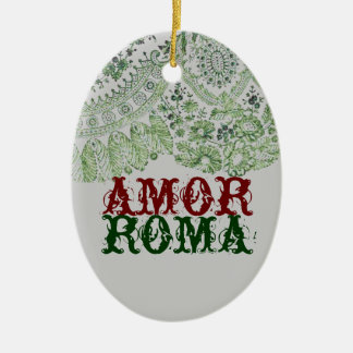 Amor Roma mit grüner Spitze Keramikornament