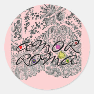 Amor Roma Runder Aufkleber