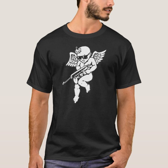 AMOR SCHIESST SIE MIT EINEM AK-47gewehr-GEWEHR T-Shirt (Vorderseite)