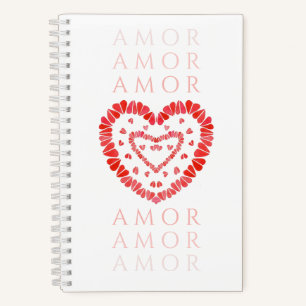 AMOR-SPANISCHE LIEBE 14,8x21,6 cm Spiralblock Notizbuch