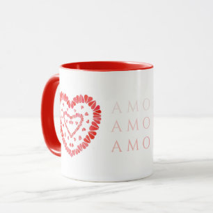 AMOR-SPANISCHE LIEBE Roter Kombi-Becher Tasse