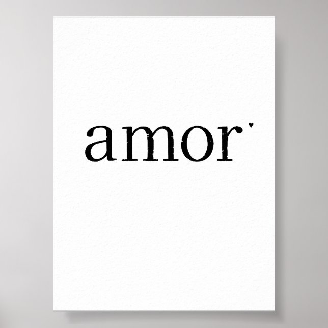 Amor - valentine typography poster (Devant)