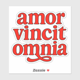 Amor vincit omnia aufkleber