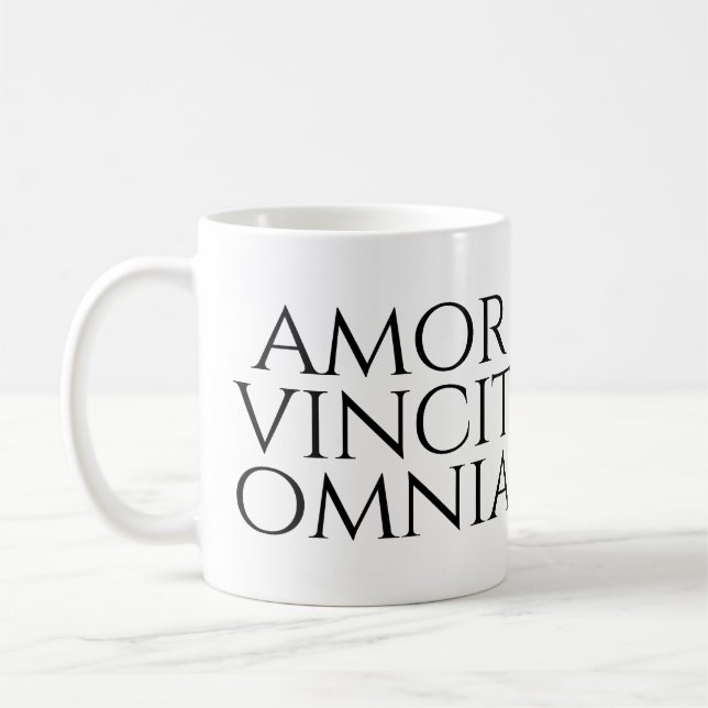 Amor Vincit Omnia Kaffeetasse (Links)