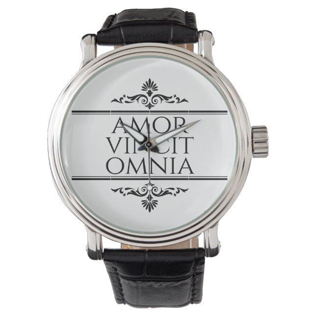 Amor Vincit Omnia - Liebe erobert alle Armbanduhr (Vorderseite)