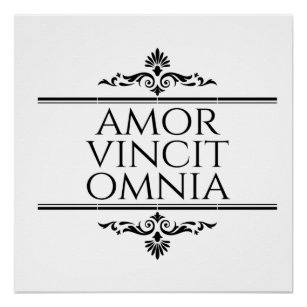 Amor Vincit Omnia Liebe erobert alle lateinischen  Poster