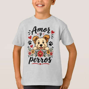 Amor y Perros Lustiges Hunde-Liebhaber-Design T-Shirt